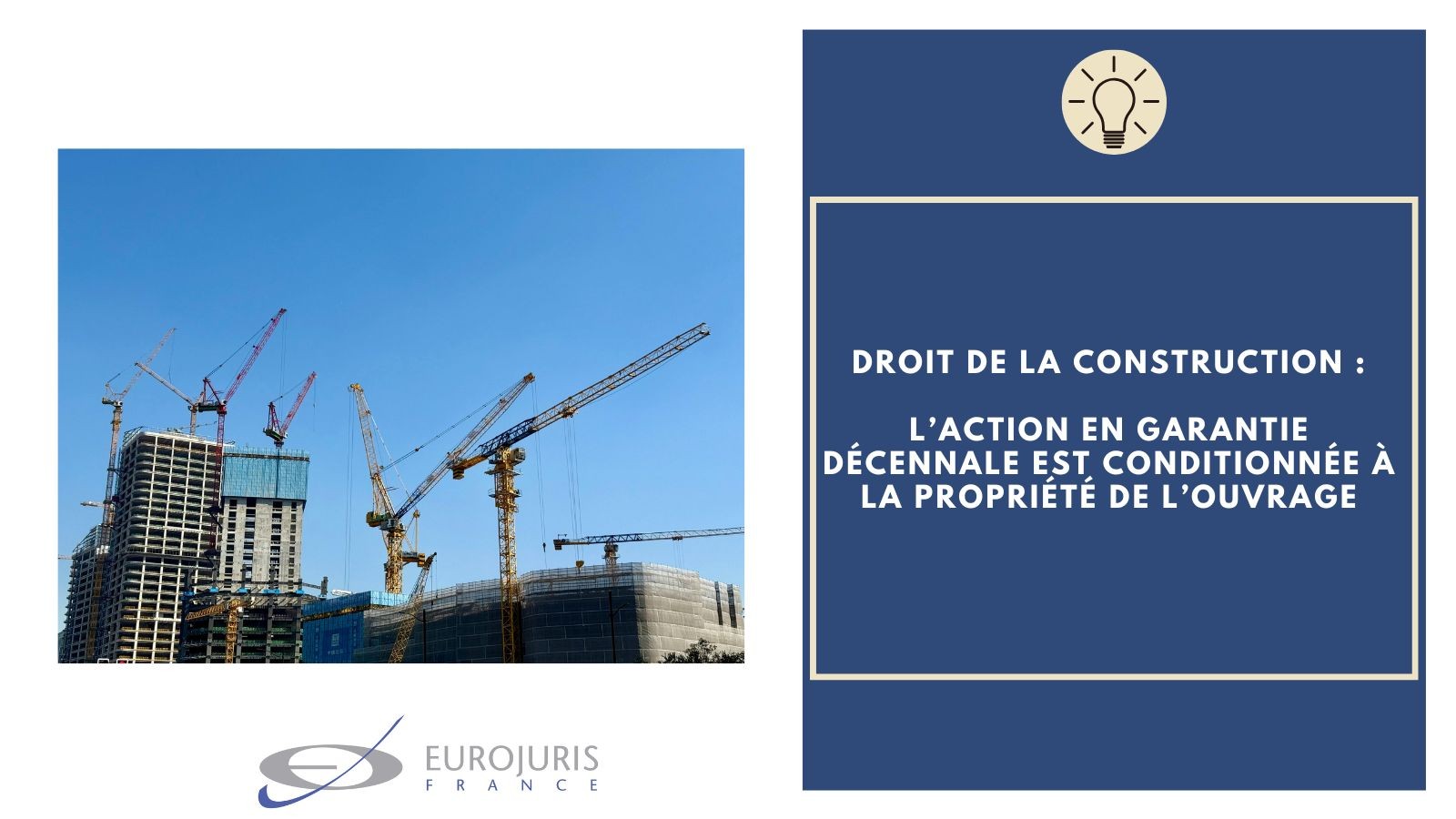 Action garantie décennale propriété ouvrage