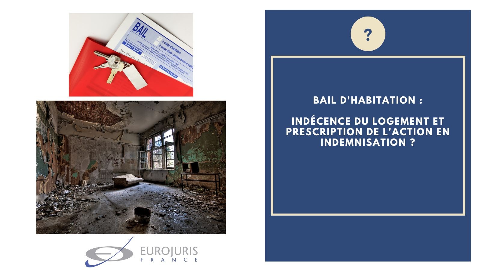 Bail d'habitation, logement indécent et prescription