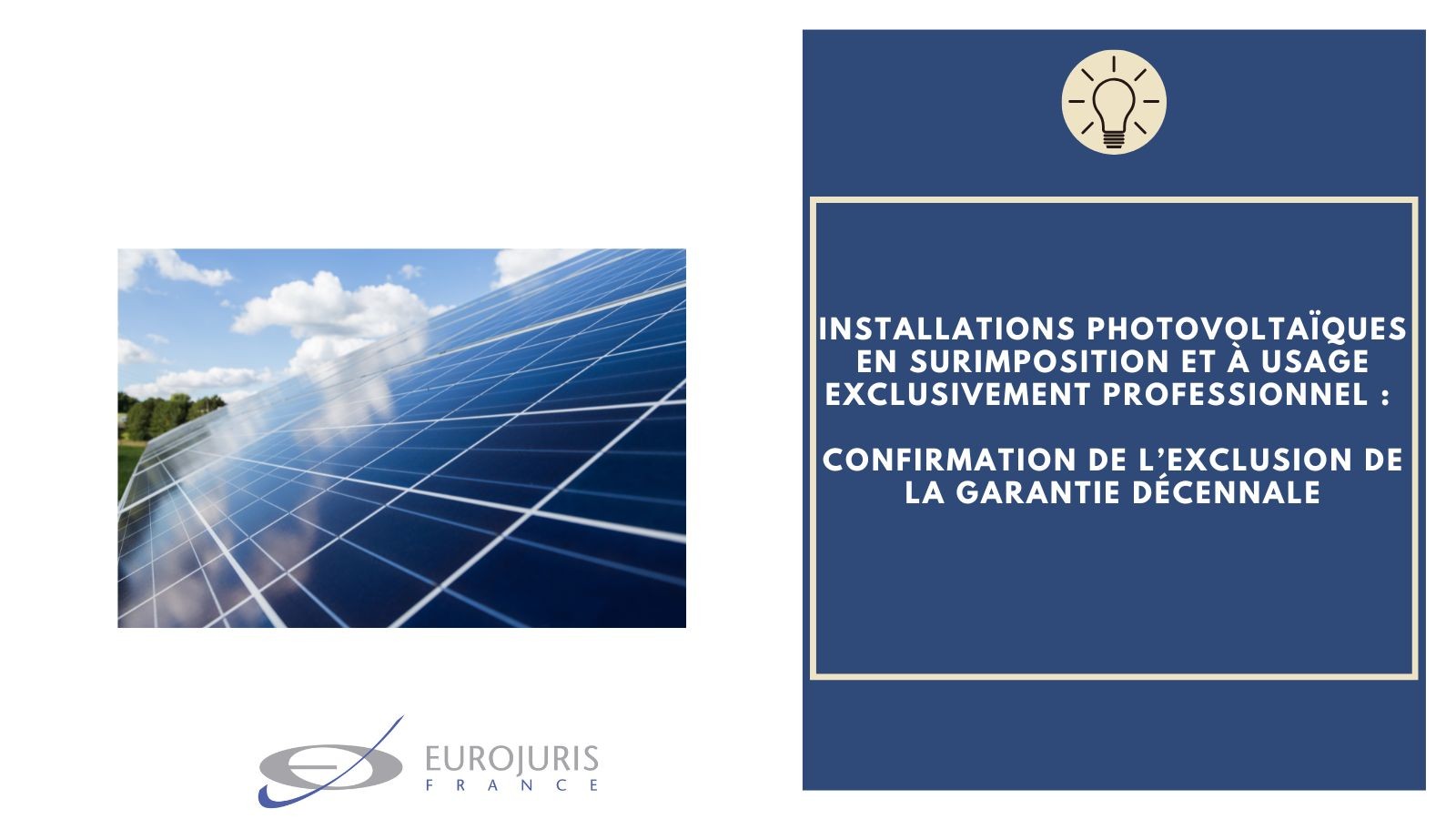 Installations photovoltaiques