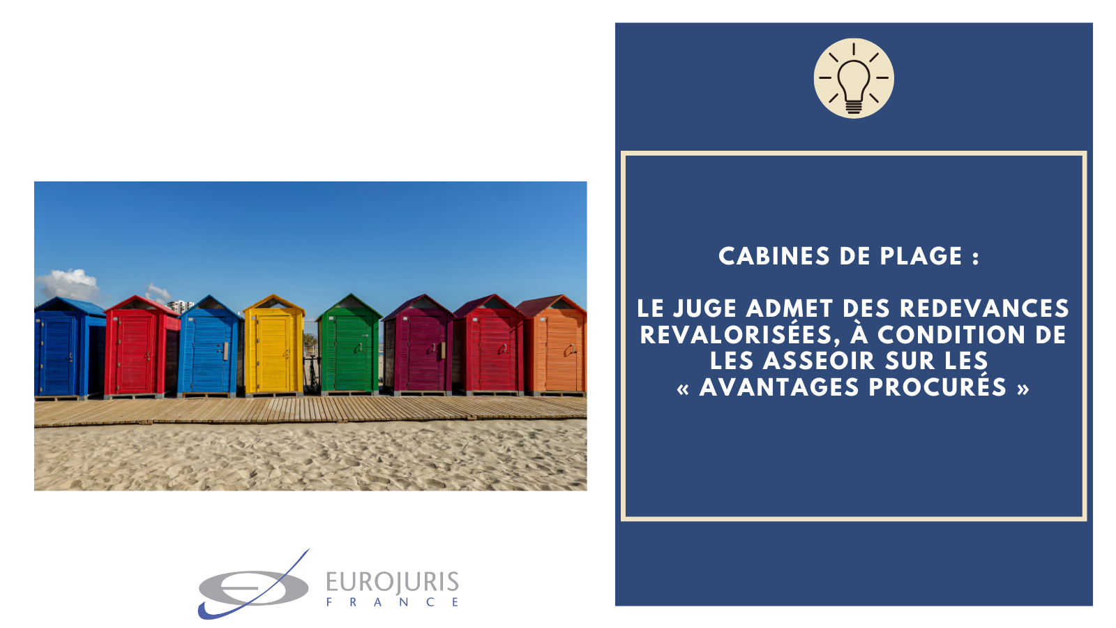 Redevance cabines de plage